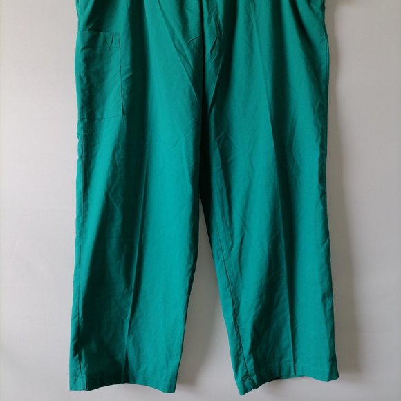 Dakota Womens Green High Rise Elastic Waist Scrub Pants Size XL - Picture 3 of 6